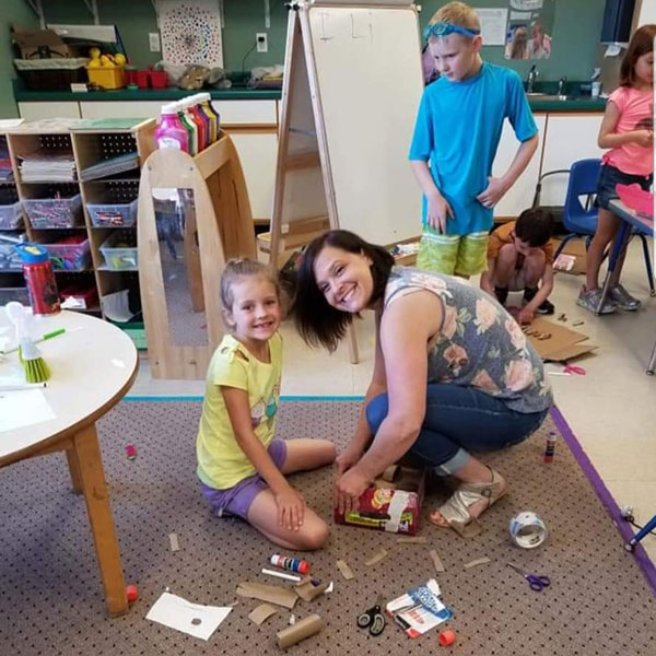 teacher with school aged children